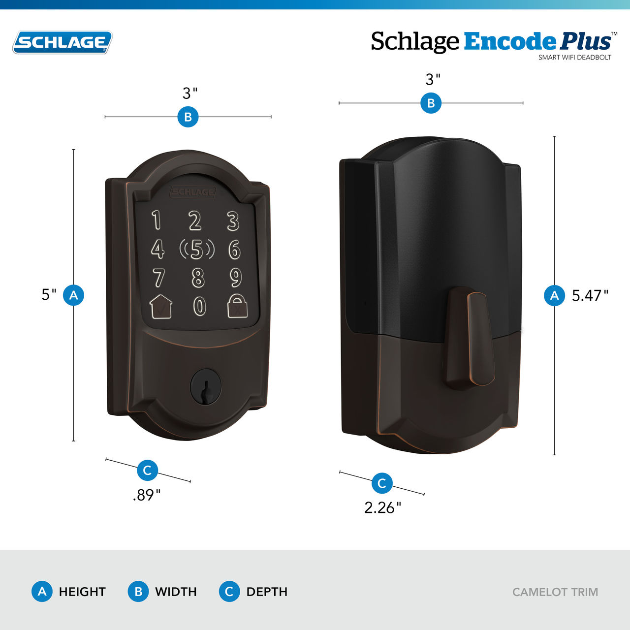Schlage Encode Plus™ Smart WiFi Deadbolt