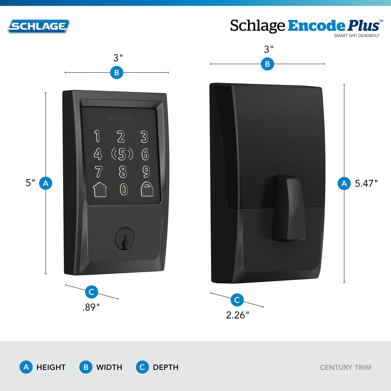 Schlage Encode Plus™ Smart WiFi Deadbolt