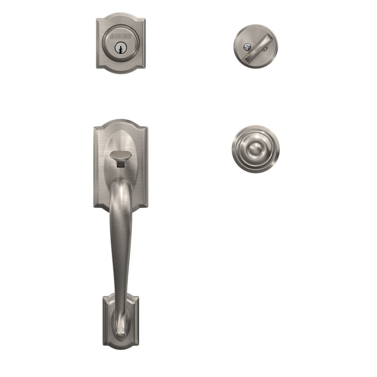 Custom Single Cylinder Handleset and Georgian Knob with Alden Trim