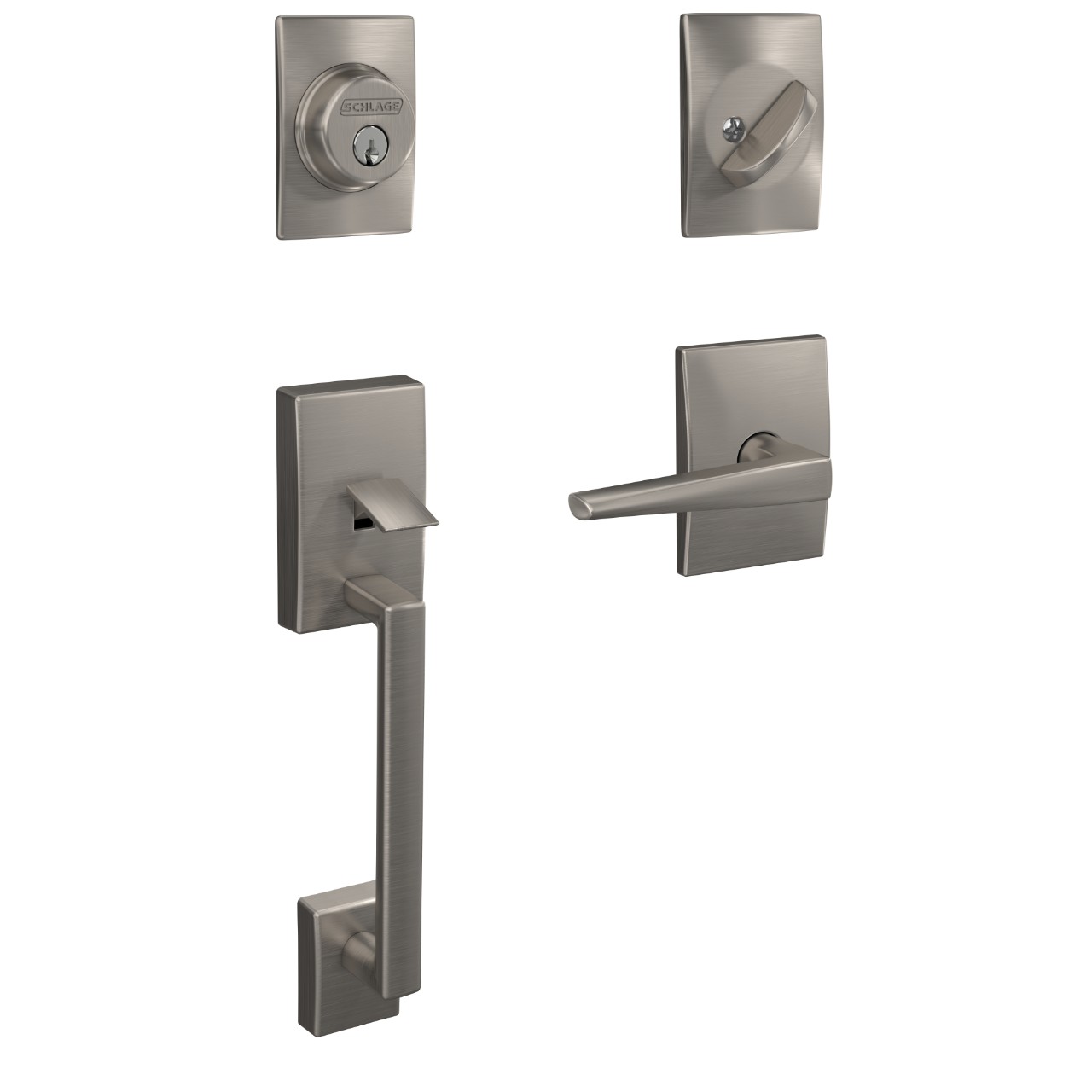 Custom Single Cylinder Handleset and Eller Lever with Century Trim