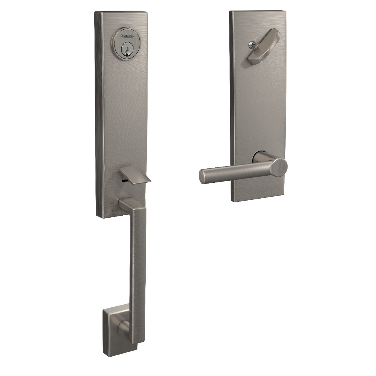 Custom 3/4 Trim Single Cylinder Handleset and Broadway Lever with Century Trim