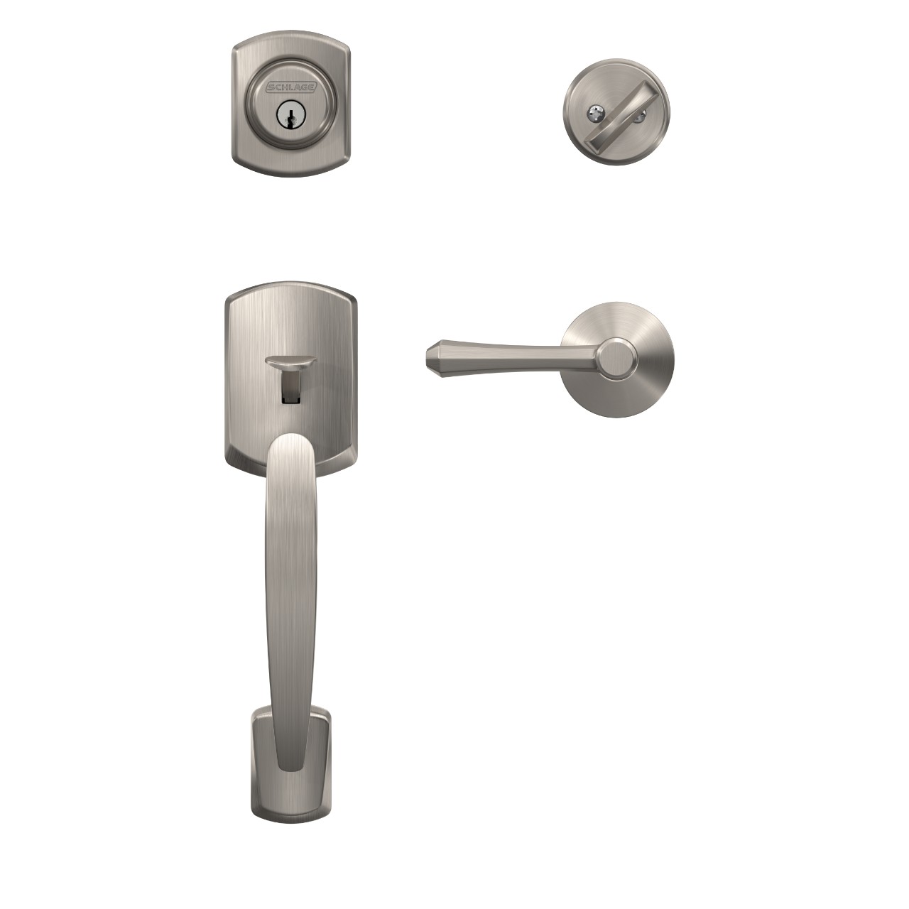 Custom Single Cylinder Handleset and Dempsey Lever with Kinsler Trim