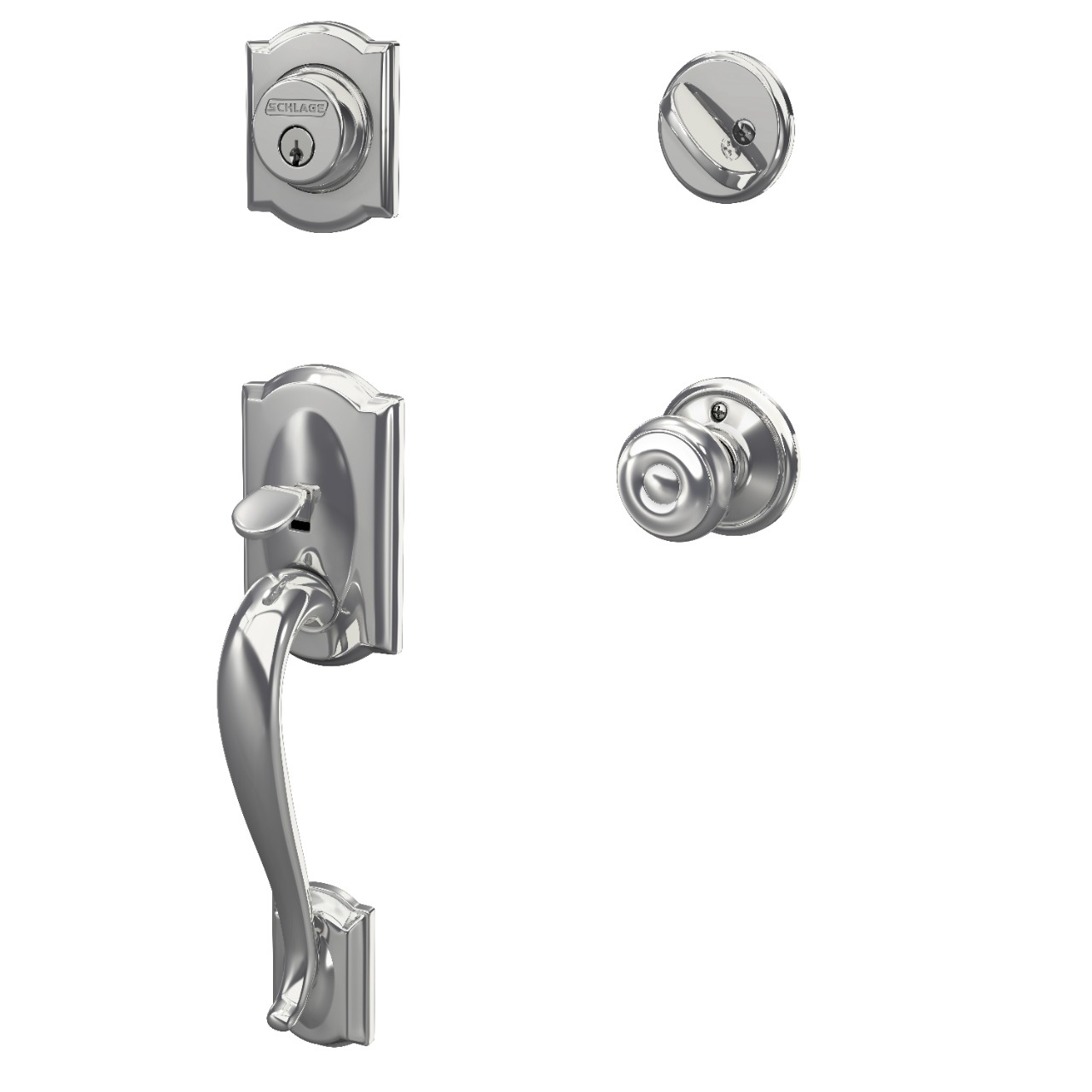 Single Cylinder Handleset and Georgian Knob