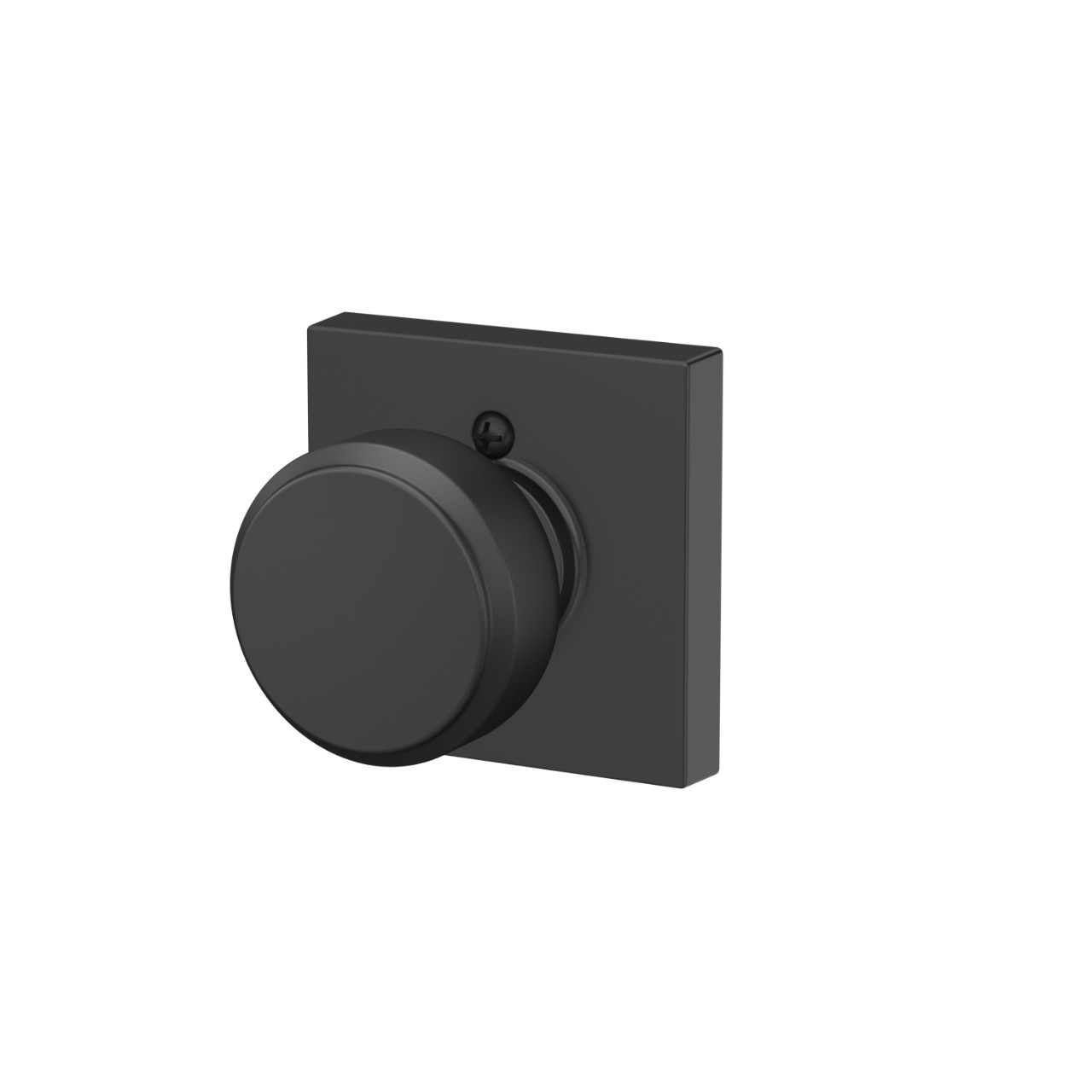Serrure sans rotation avec bouton Bowery et garniture Collins