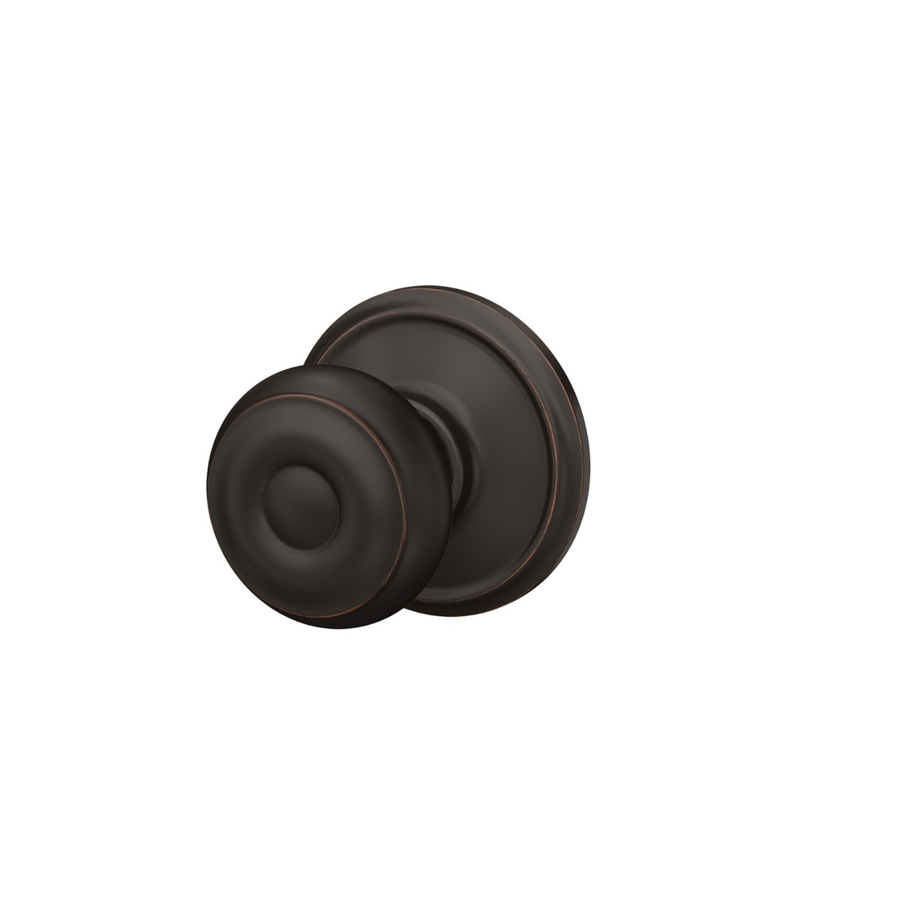 Serrure avec bouton Georgian pour chambre de bain et chambre à coucher