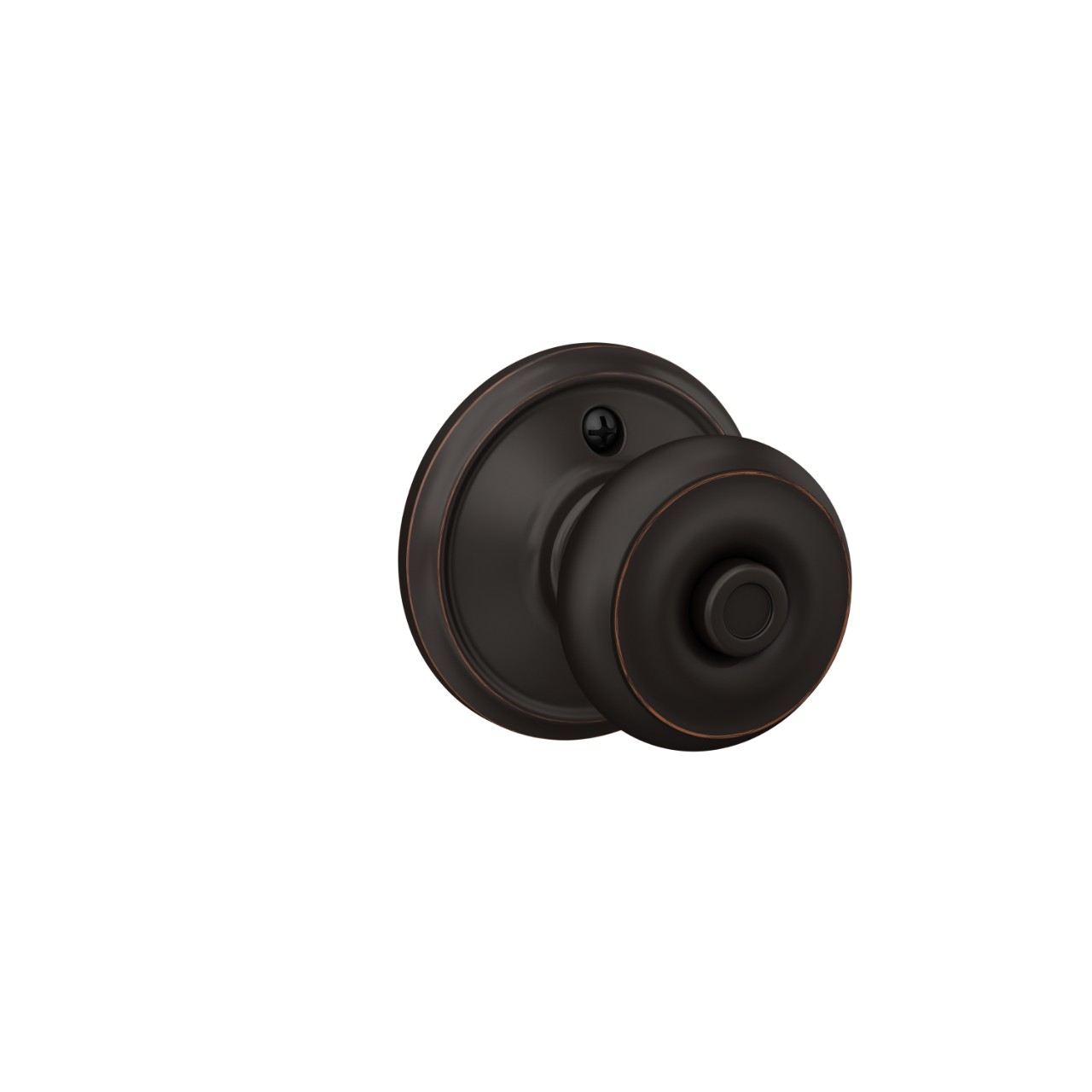 Serrure avec bouton Georgian pour chambre de bain et chambre à coucher