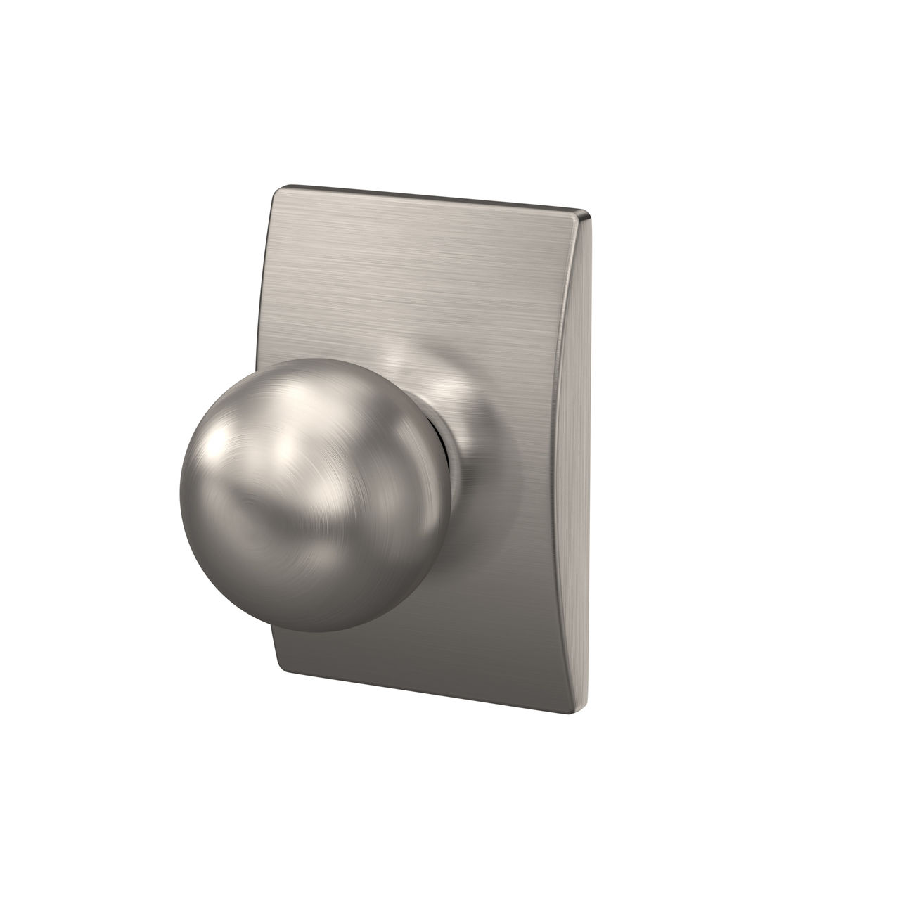 Serrure avec bouton Orbit et garniture Century pour vestibule et garde-robe