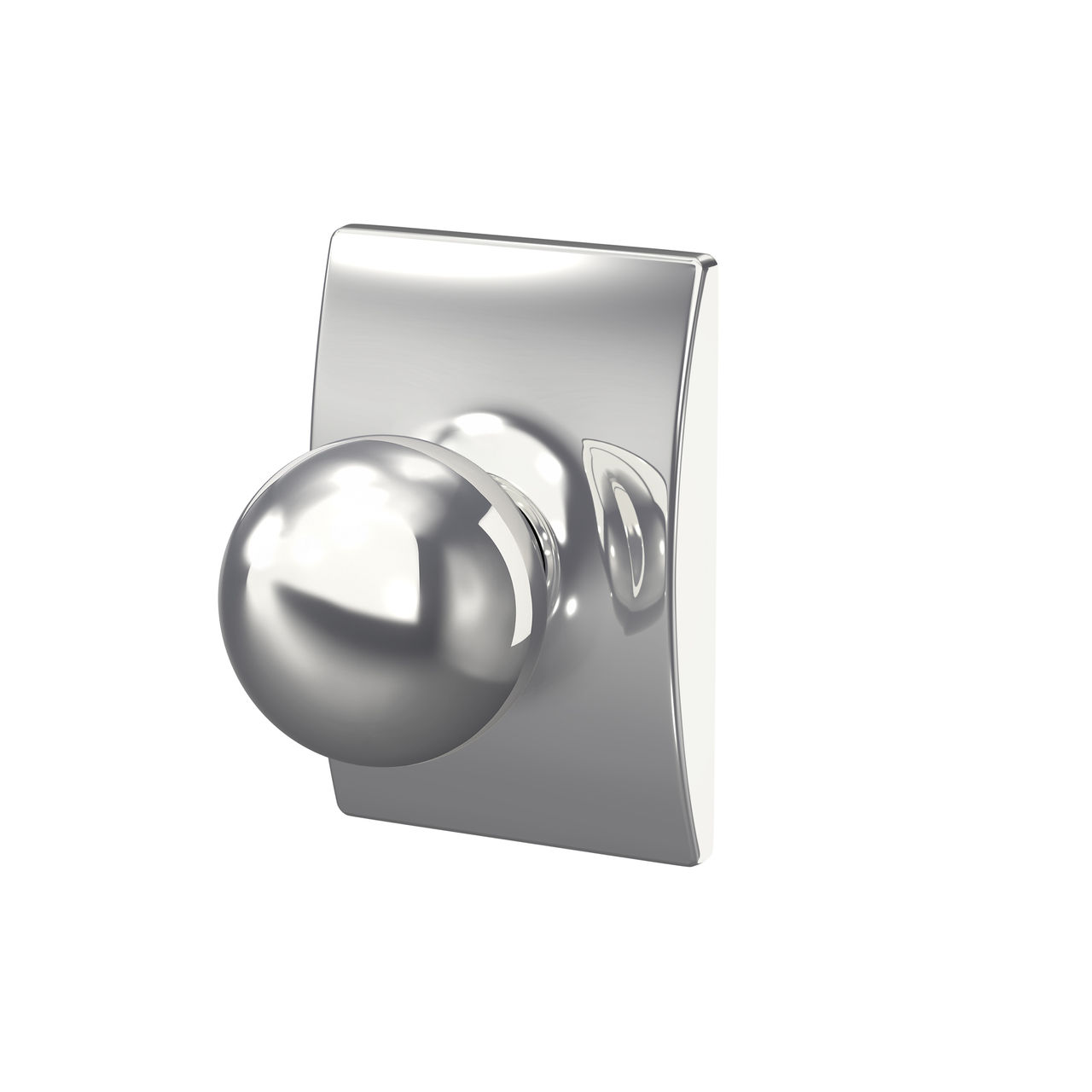 Serrure avec bouton Orbit et garniture Century pour vestibule et garde-robe