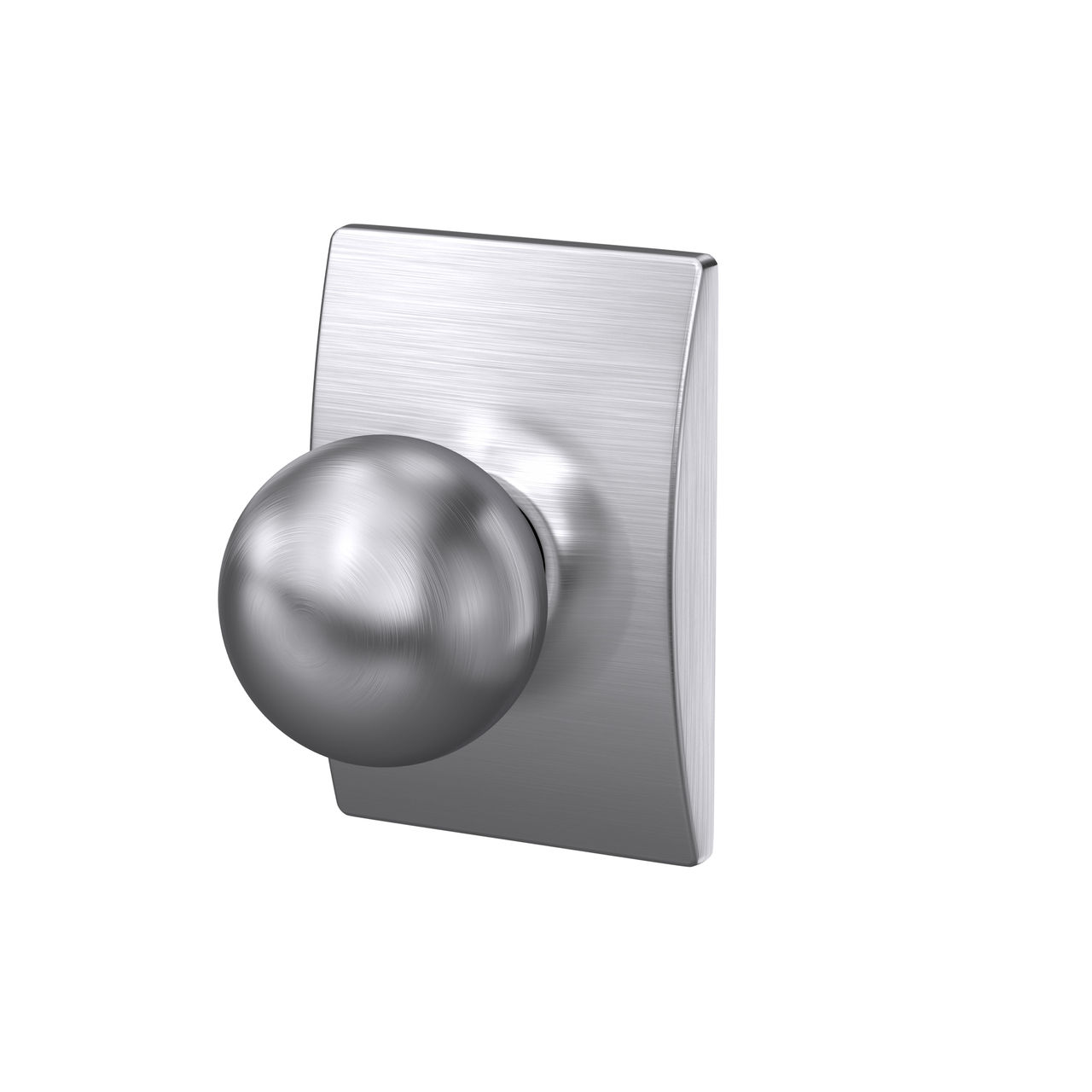 Serrure avec bouton Orbit et garniture Century pour vestibule et garde-robe