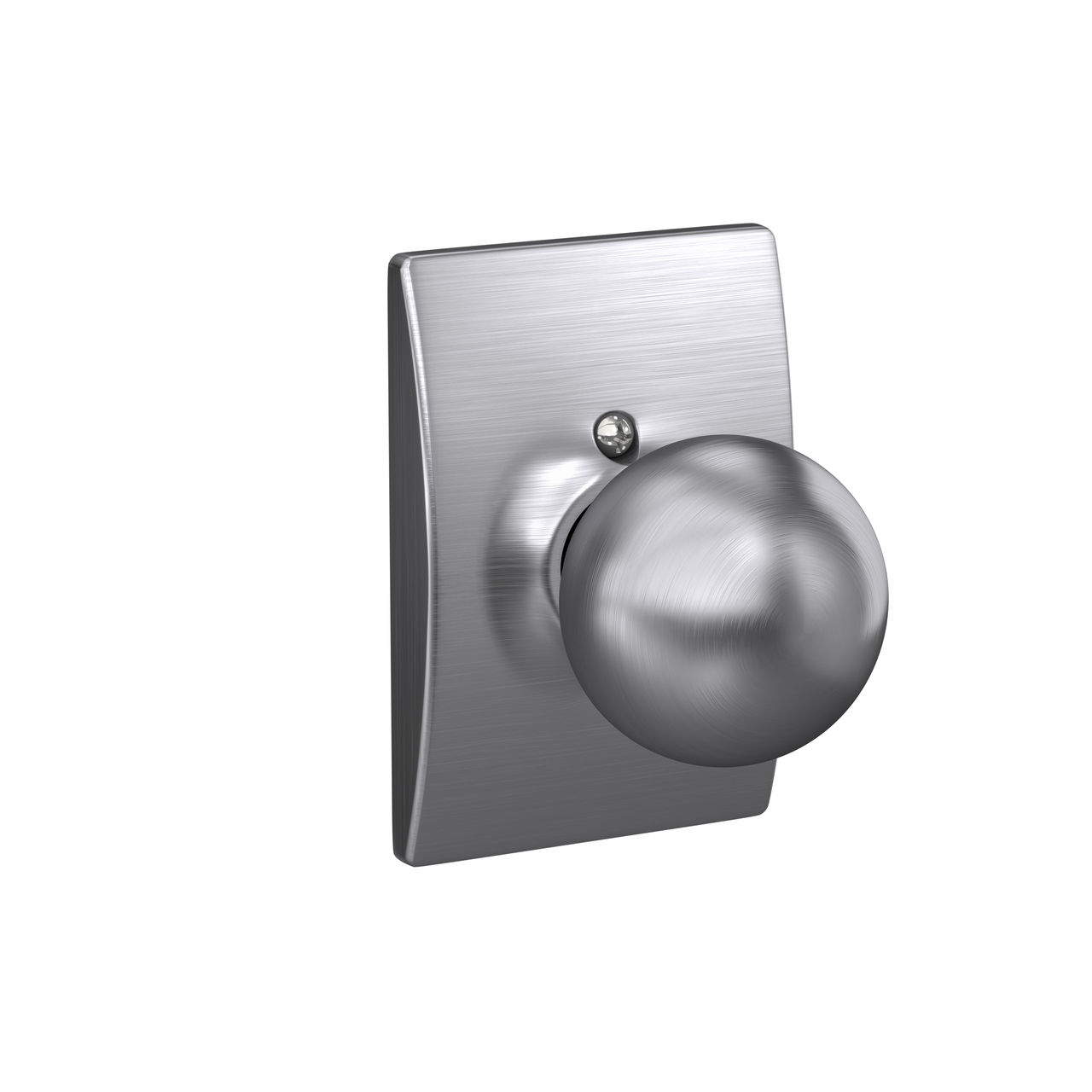 Serrure avec bouton Orbit et garniture Century pour vestibule et garde-robe