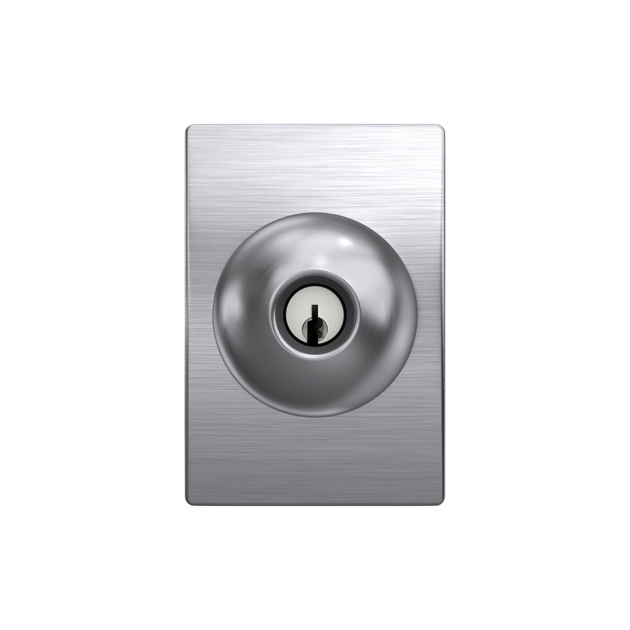 Serrure d’entrée à clé avec bouton Orbit et garniture Century