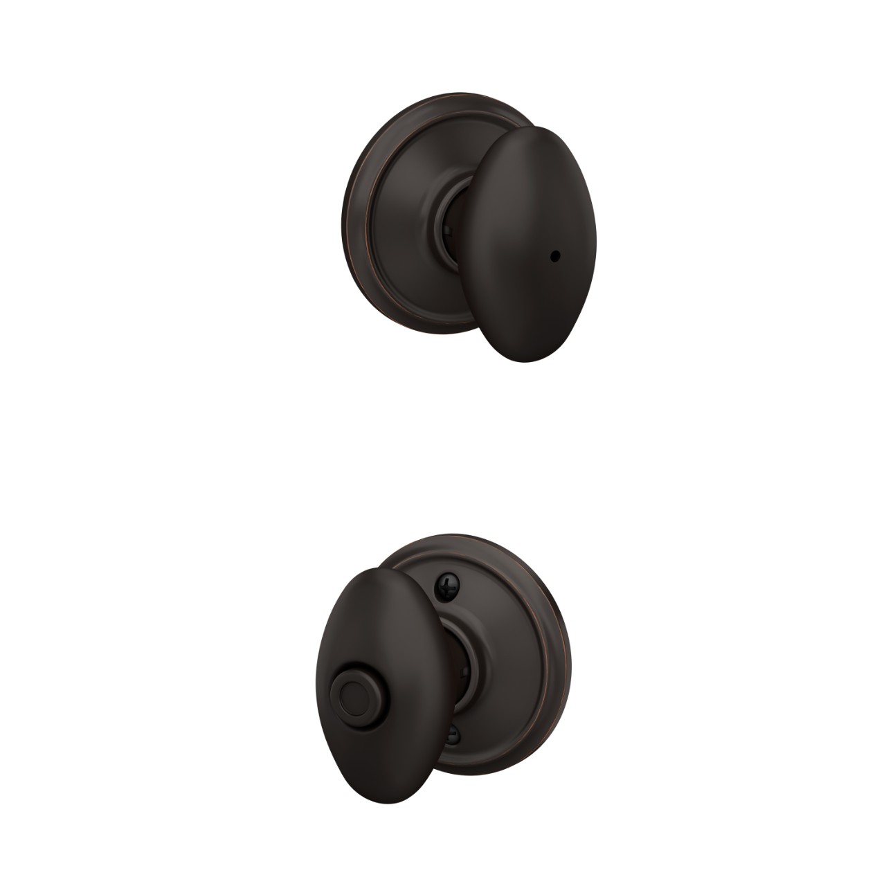 Serrure avec bouton Siena pour chambre de bain et chambre à coucher