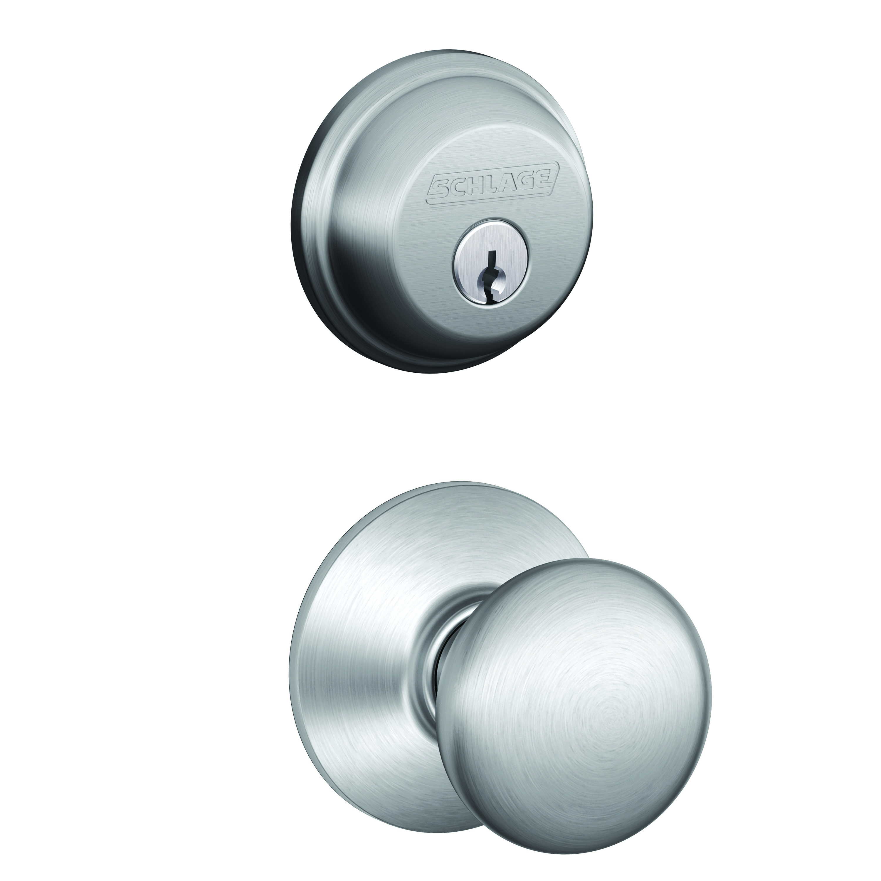 Single Cylinder Deadbolt and Plymouth Passage Knob