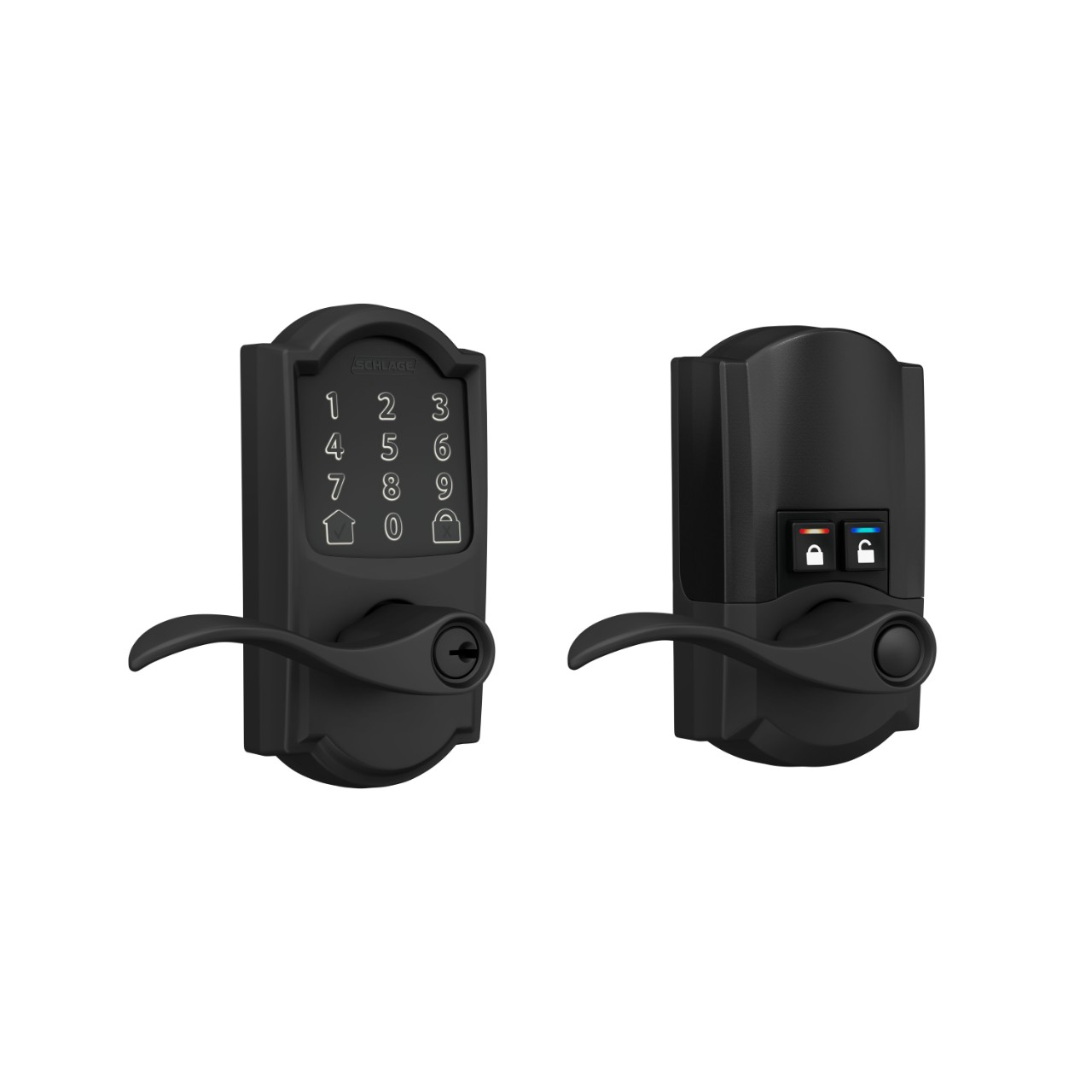 Levier intelligent Wi-Fi Encode™ de Schlage avec levier Accent