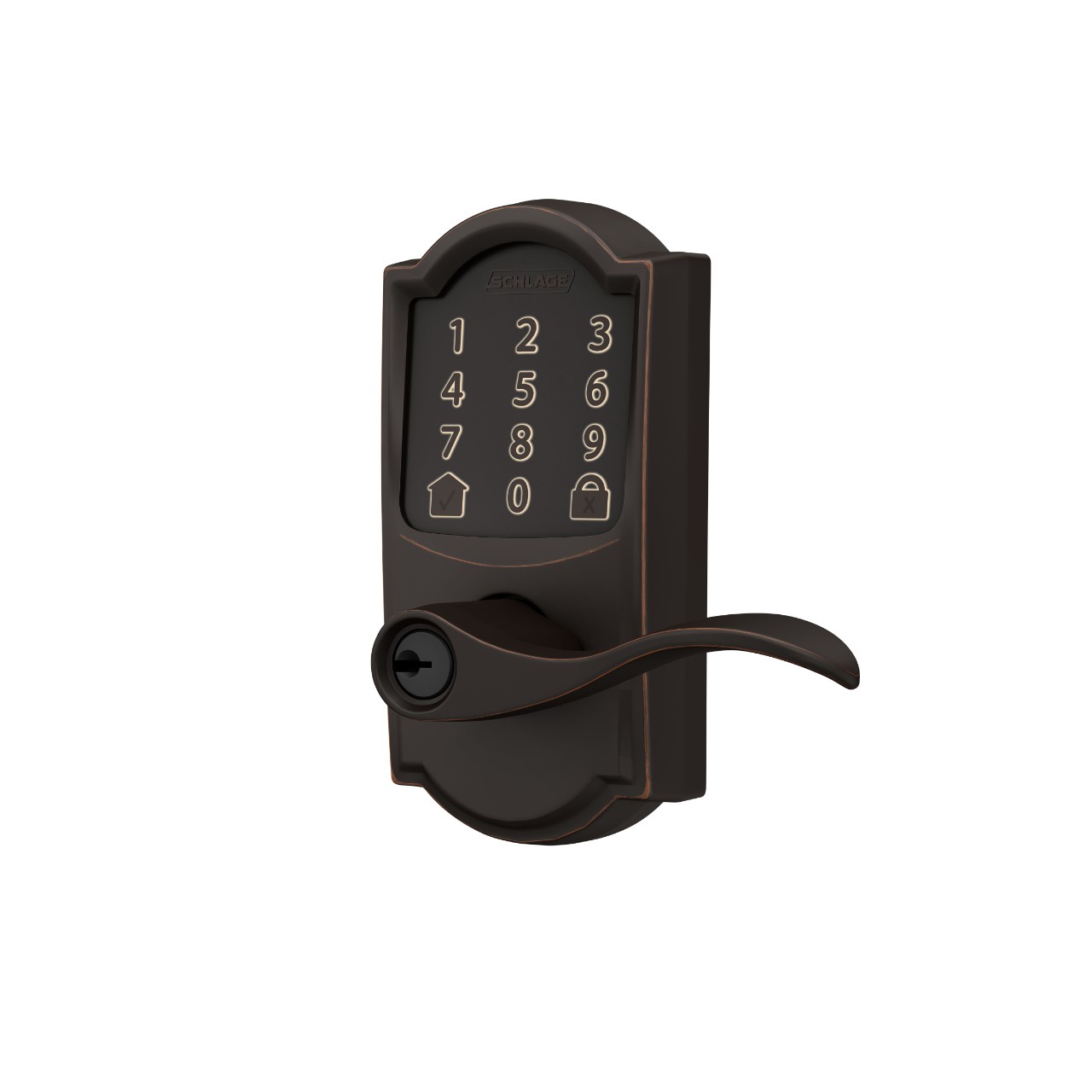 Levier intelligent Wi-Fi Encode™ de Schlage avec levier Accent
