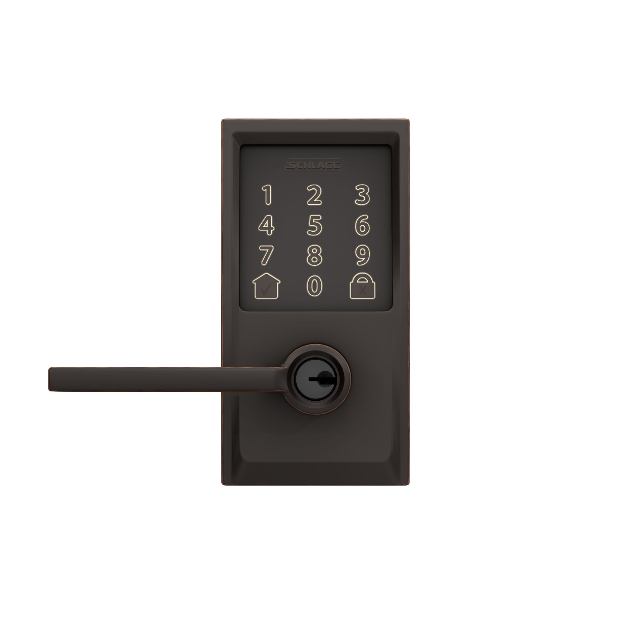 Levier intelligent Wi-Fi Encode™ de Schlage avec levier Latitude