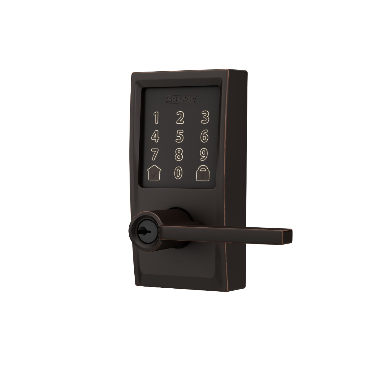 Levier intelligent Wi-Fi Encode™ de Schlage avec levier Latitude