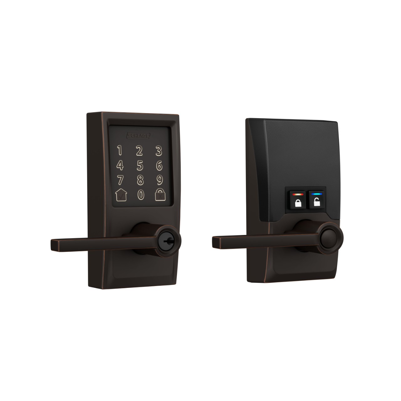 Levier intelligent Wi-Fi Encode™ de Schlage avec levier Latitude