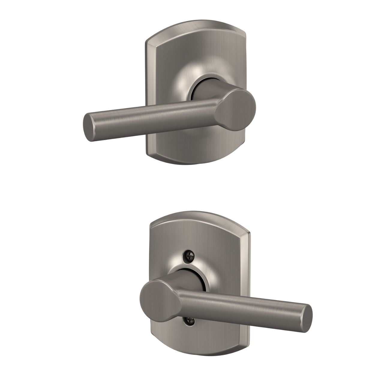 Serrure avec levier Broadway et garniture Greenwich pour vestibule et garde-robe