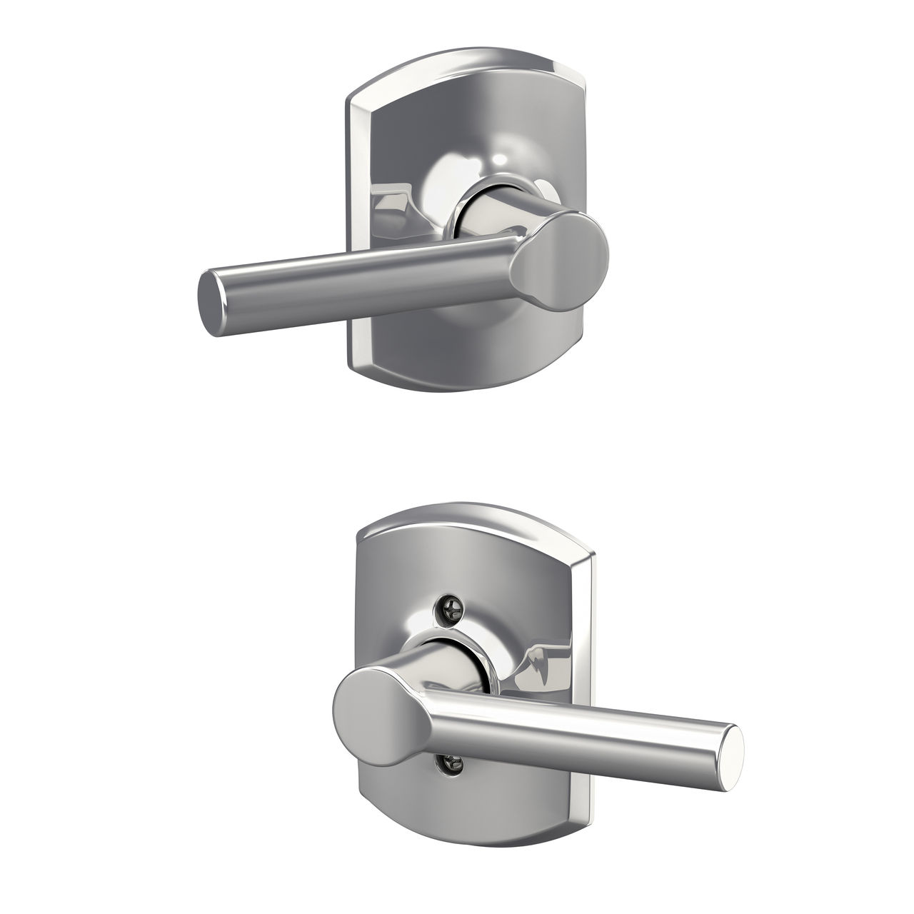Serrure avec levier Broadway et garniture Greenwich pour vestibule et garde-robe
