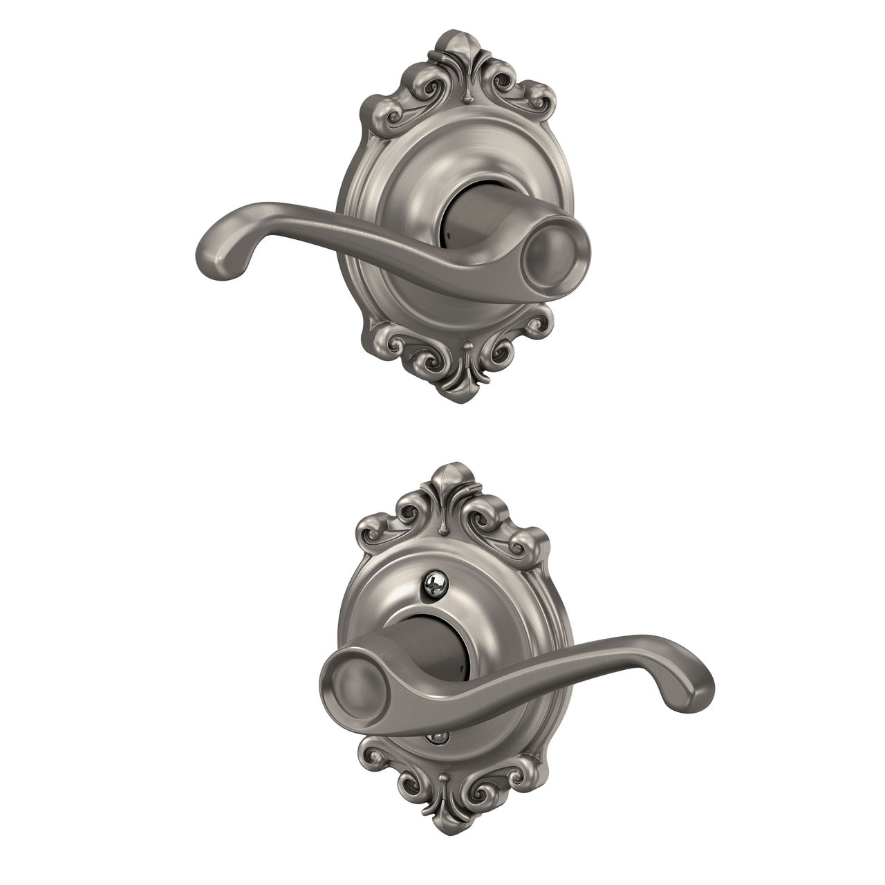 Serrure avec levier Flair et garniture Brookshire pour vestibule et garde-robe