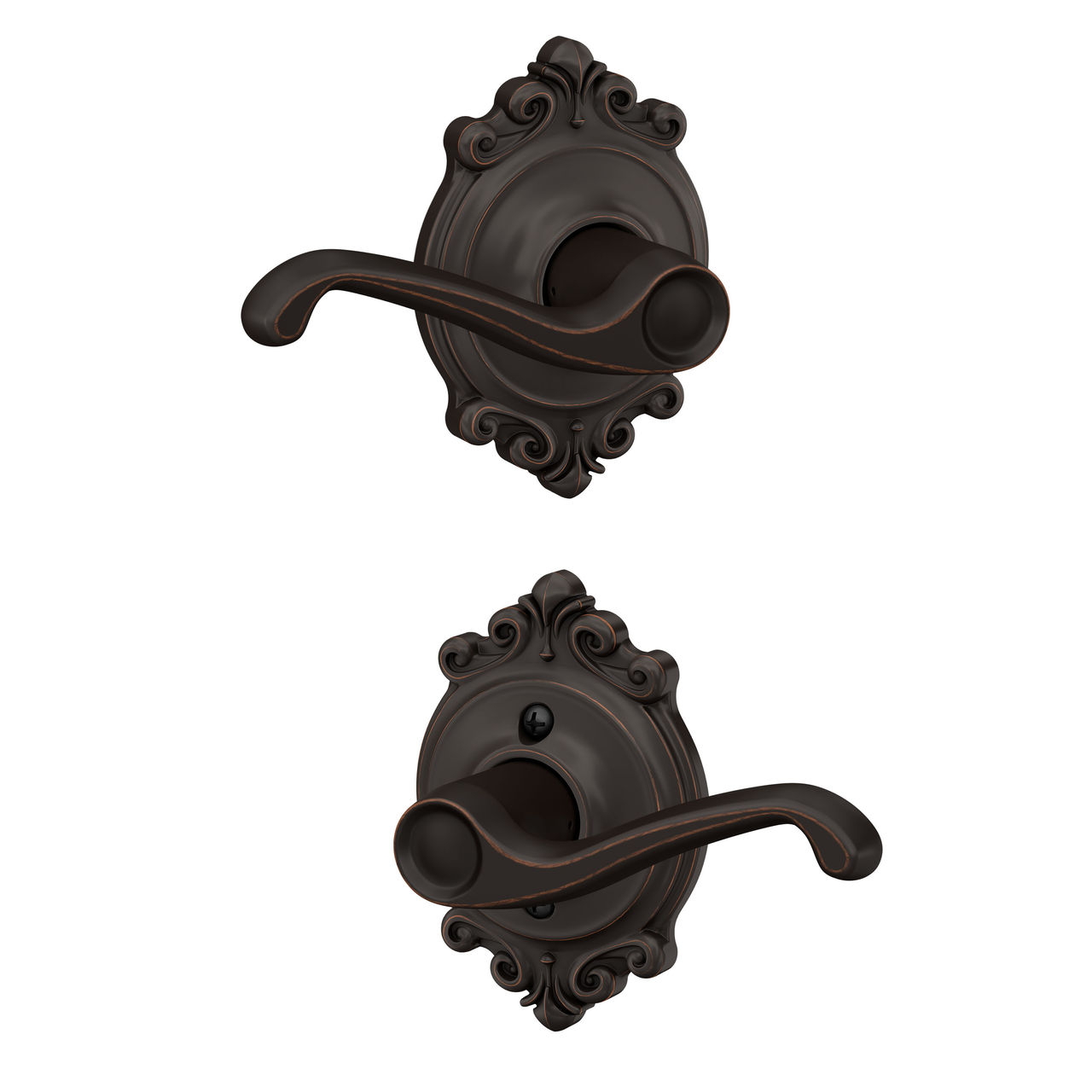 Serrure avec levier Flair et garniture Brookshire pour vestibule et garde-robe