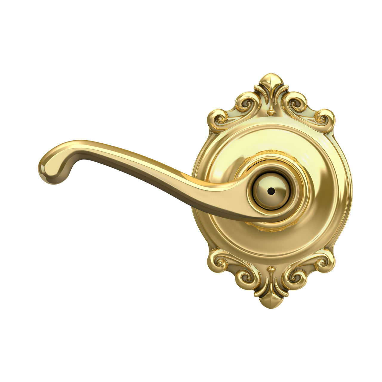 Serrure avec levier Flair et garniture Brookshire pour chambre de bain et chambre à coucher
