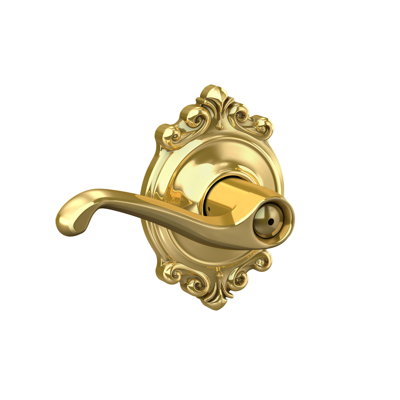 Serrure avec levier Flair et garniture Brookshire pour chambre de bain et chambre à coucher