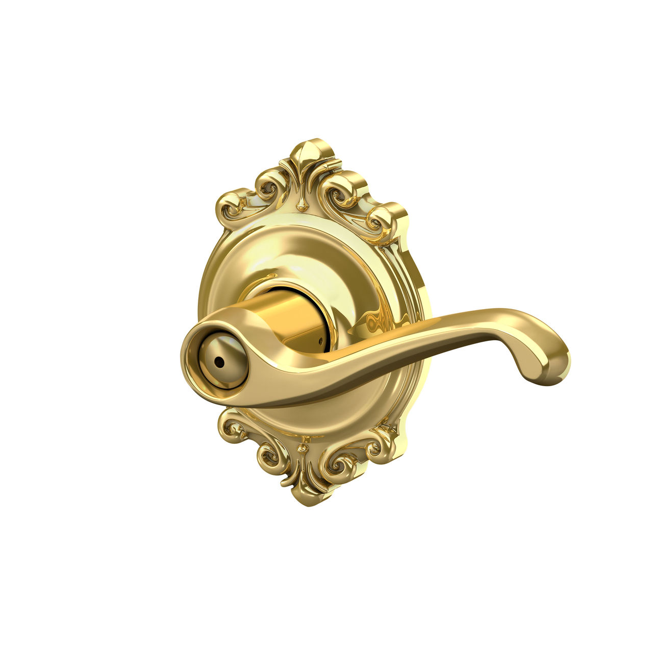 Serrure avec levier Flair et garniture Brookshire pour chambre de bain et chambre à coucher