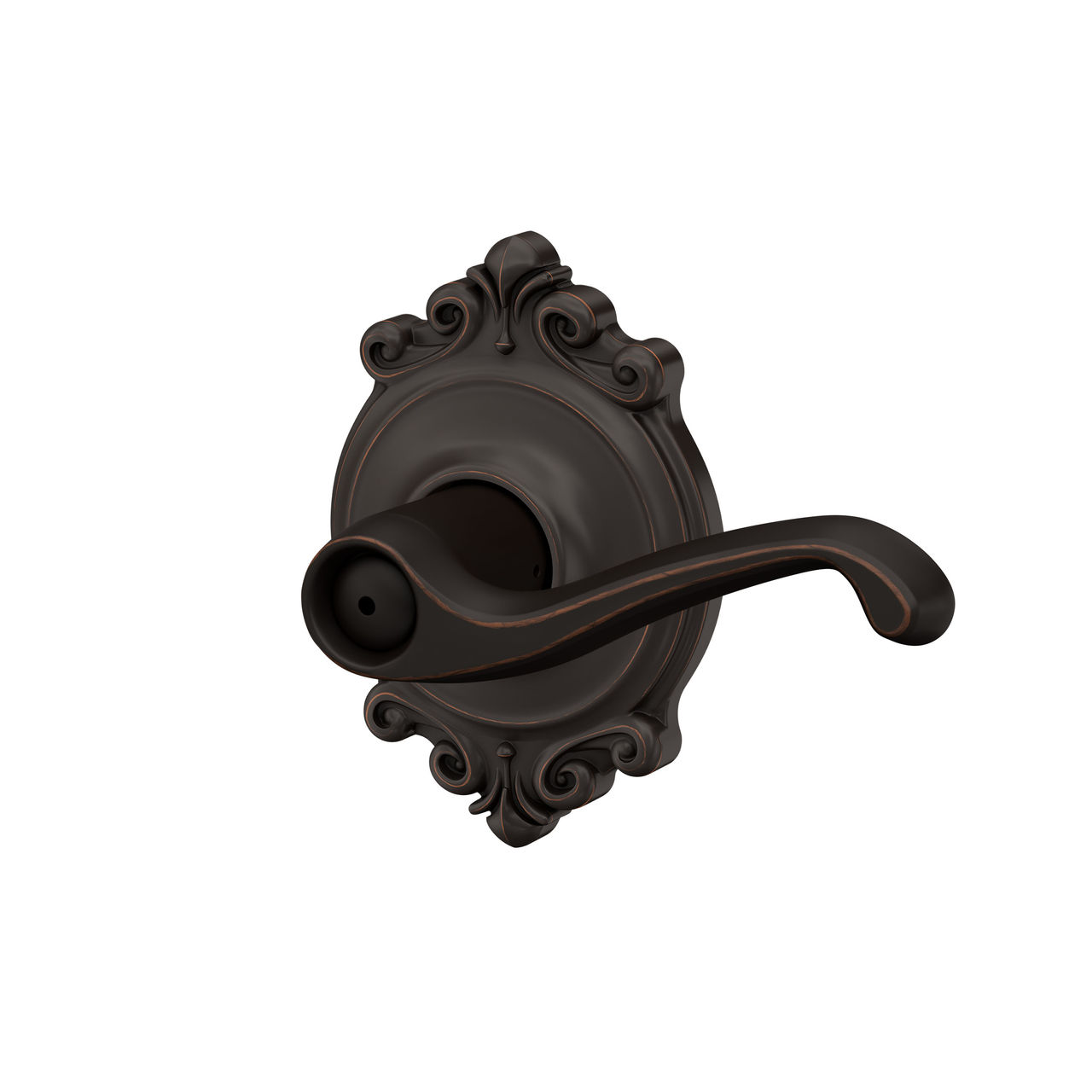 Serrure avec levier Flair et garniture Brookshire pour chambre de bain et chambre à coucher