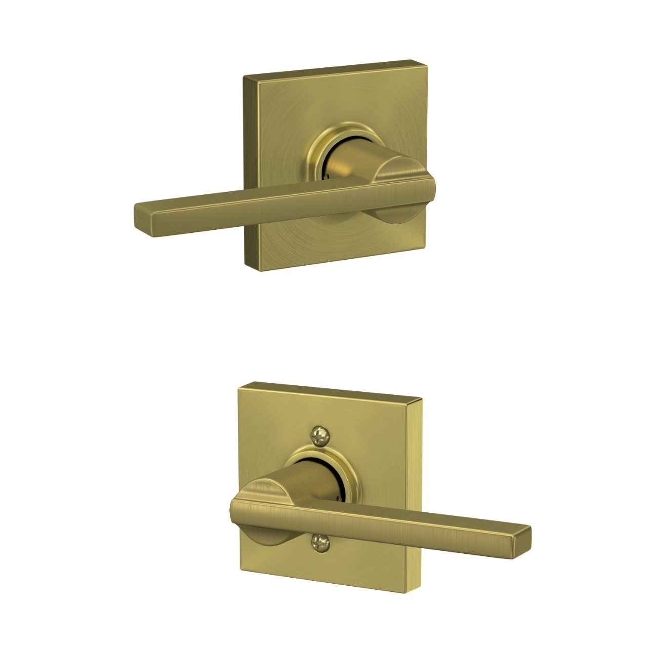 Serrure avec levier Latitude et garniture Collins pour vestibule et garde-robe