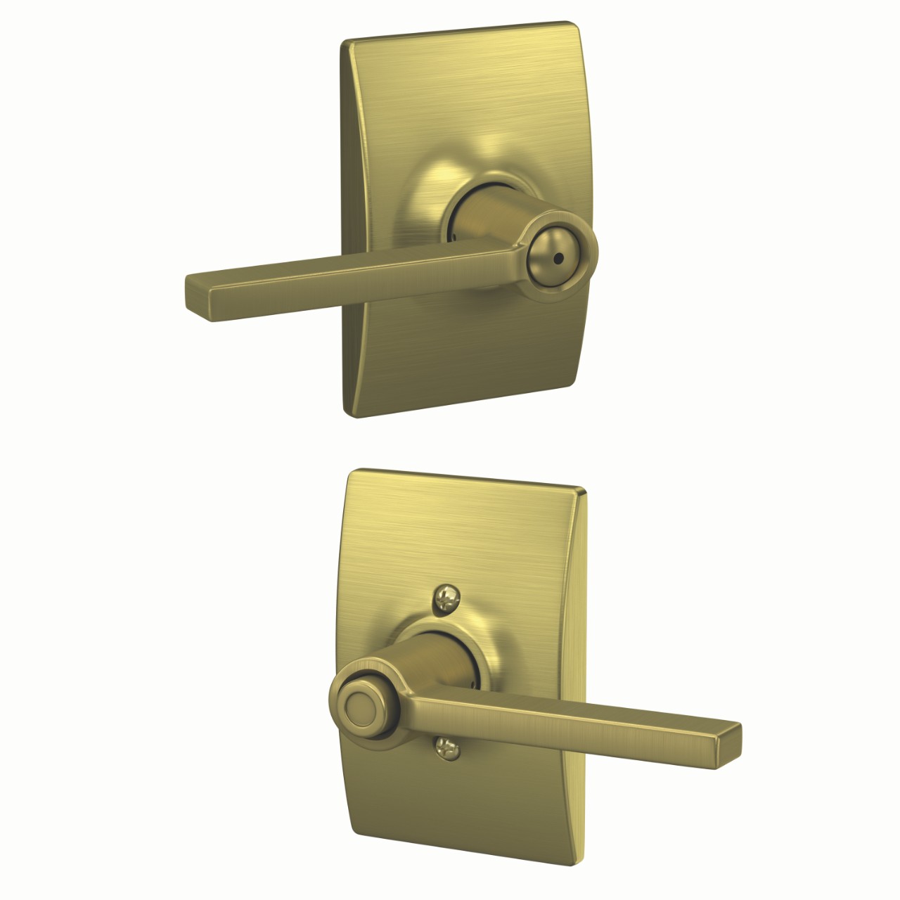 Serrure avec levier Latitude et garniture Century pour chambre de bain et chambre à coucher