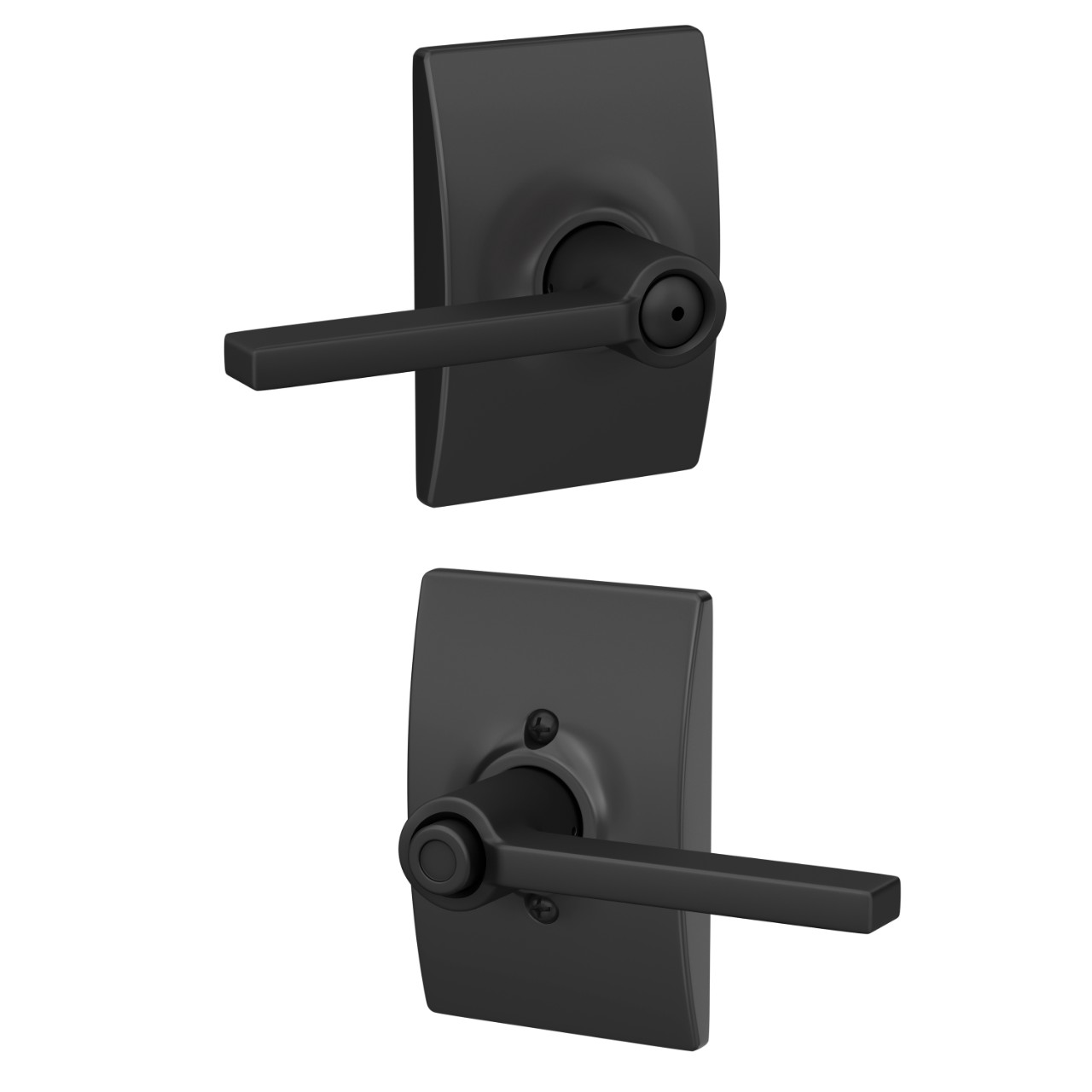 Serrure avec levier Latitude et garniture Century pour chambre de bain et chambre à coucher