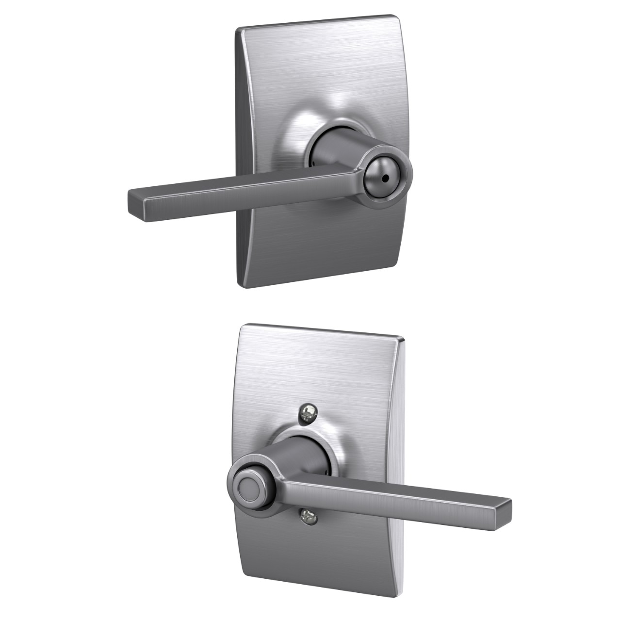 Serrure avec levier Latitude et garniture Century pour chambre de bain et chambre à coucher